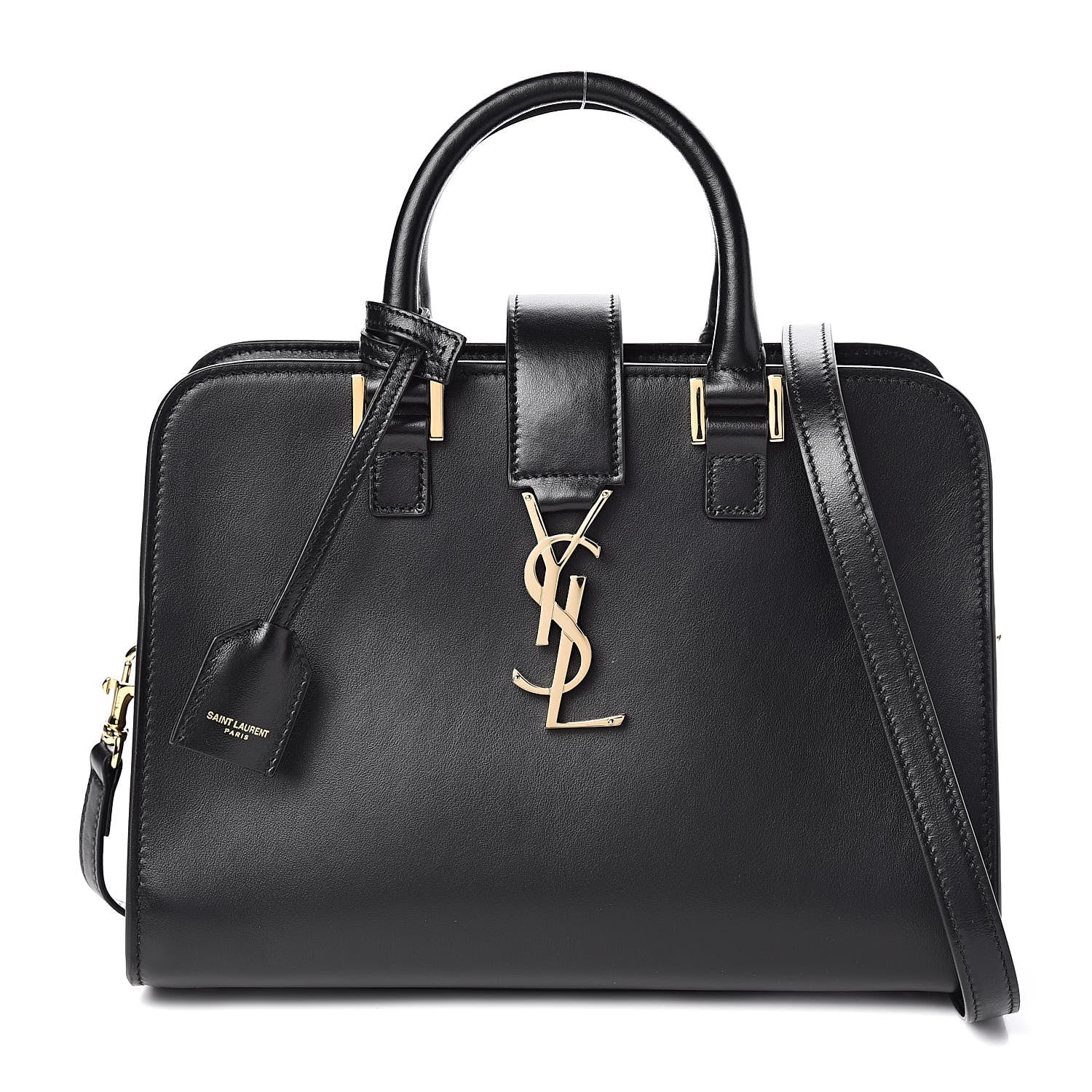 Saint Laurent Calfskin Monogram Baby Cabas Black 1 of 10