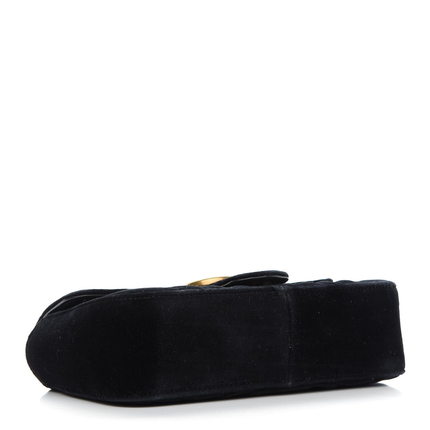 Velvet Matelasse Mini GG Marmont Shoulder Bag Black