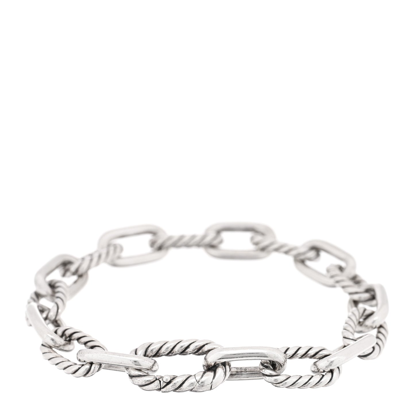 Sterling Silver 8.5mm DY Madison Link Chain Bracelet