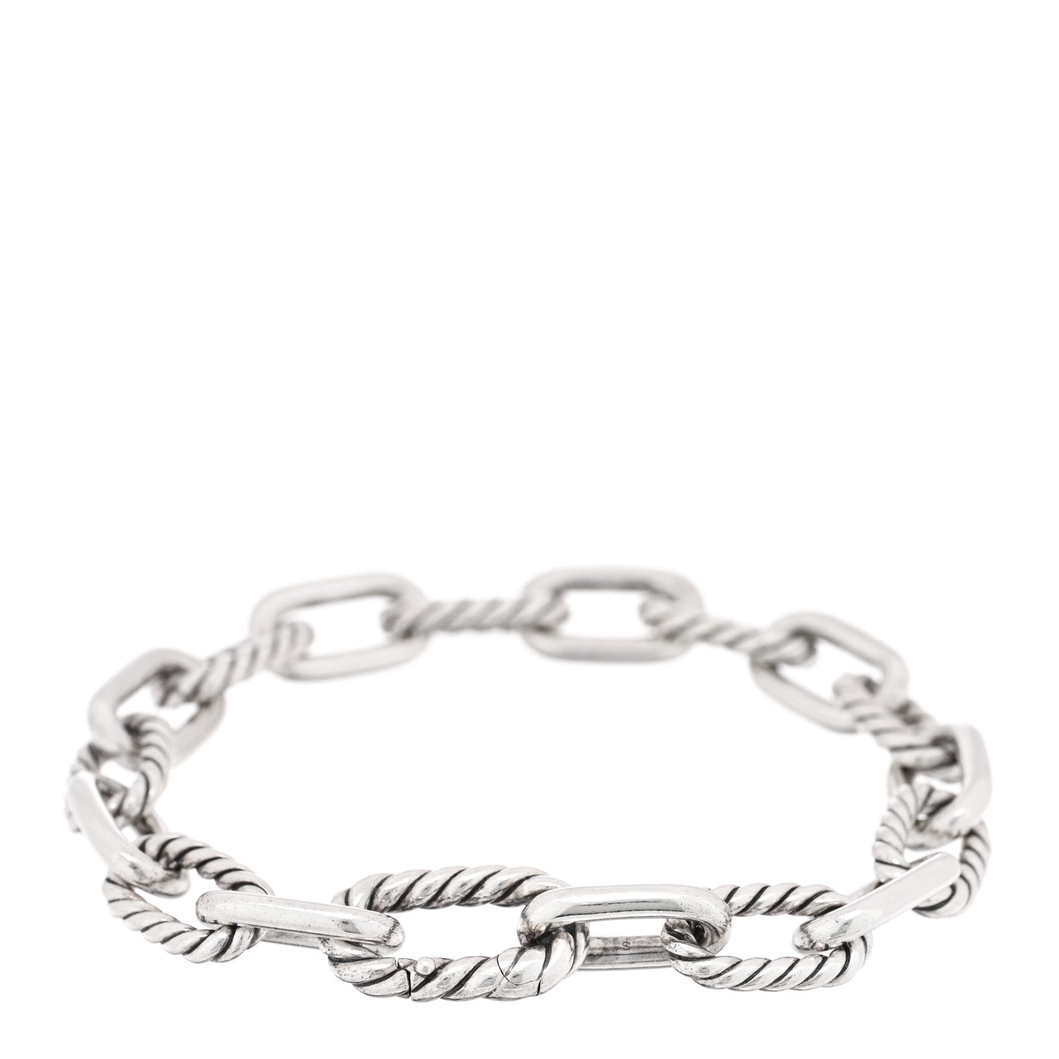 David Yurman Sterling Silver 8.5mm DY Madison Link Chain Bracelet 2 of 3