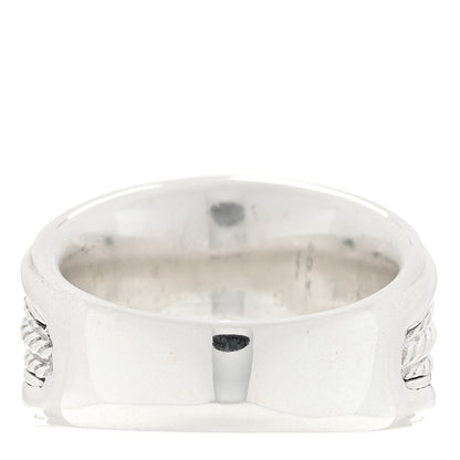 David Yurman Sterling Silver Diamond Cable Cigar Band Ring 54 7 3 of 4