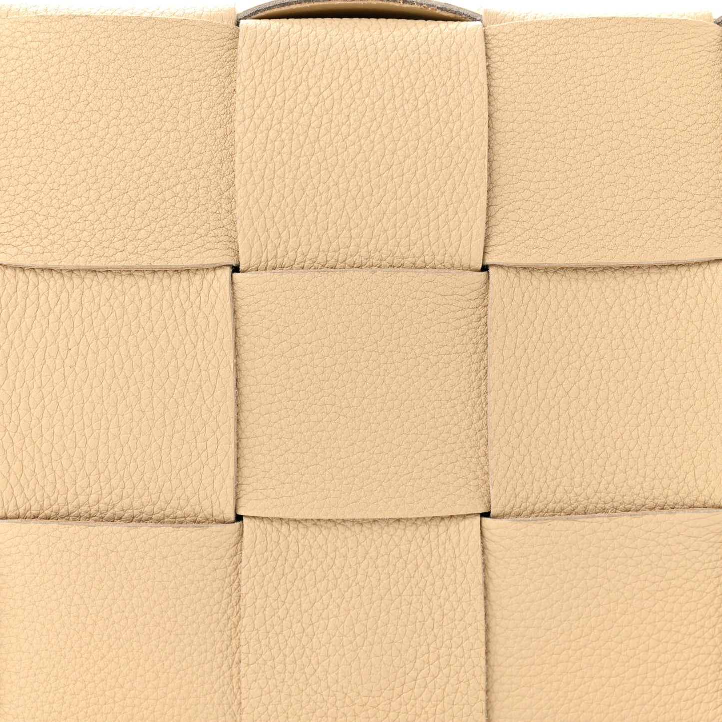 Grained Calfskin Maxi Intrecciato Cassette Crossbody Bag Porridge