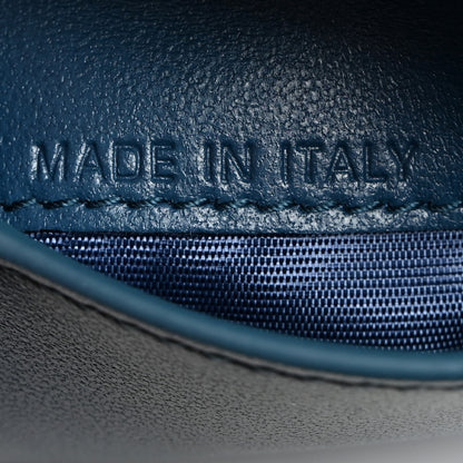 Christian Dior Goatskin Saddle Lotus Wallet Blue 7 of 9