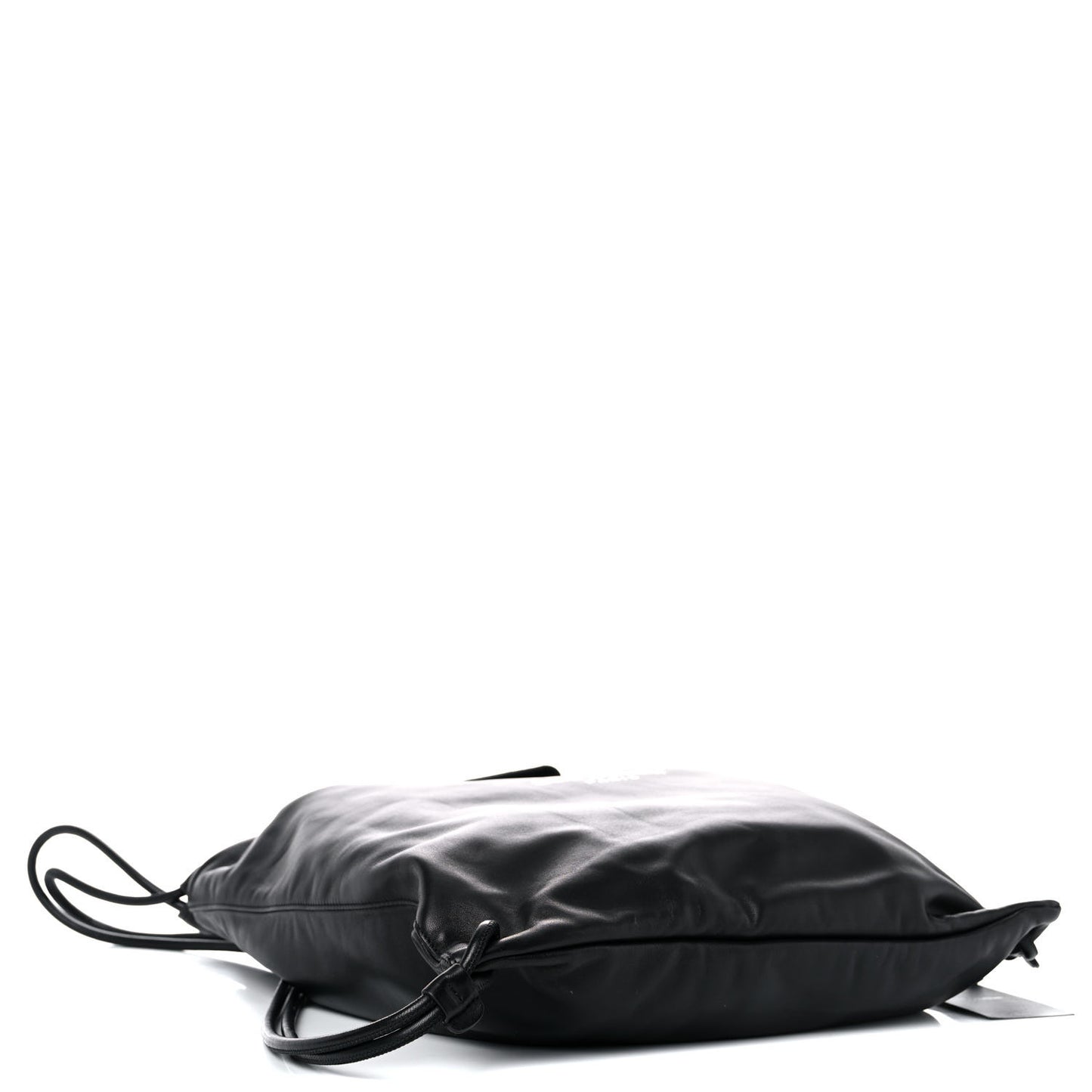 Lambskin Teddy Drawstring Bag Black