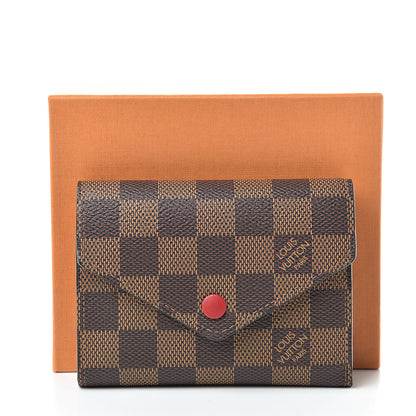 Louis Vuitton Damier Ebene Victorine Wallet Cherry 8 of 8