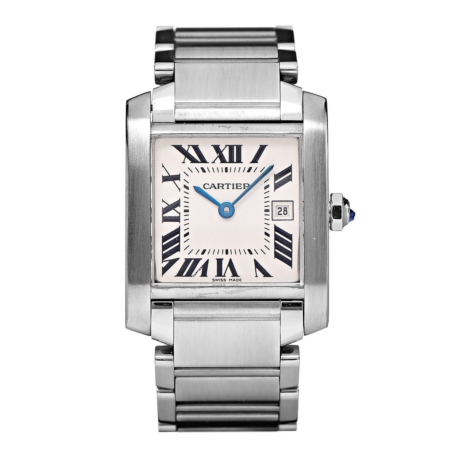 Stainless Steel 25mm Tank Francaise Quartz Watch