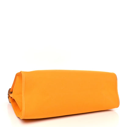 Hermes Vache Hunter Toile Herbag Zip 39 MM Jaune D'or Natural 4 of 11