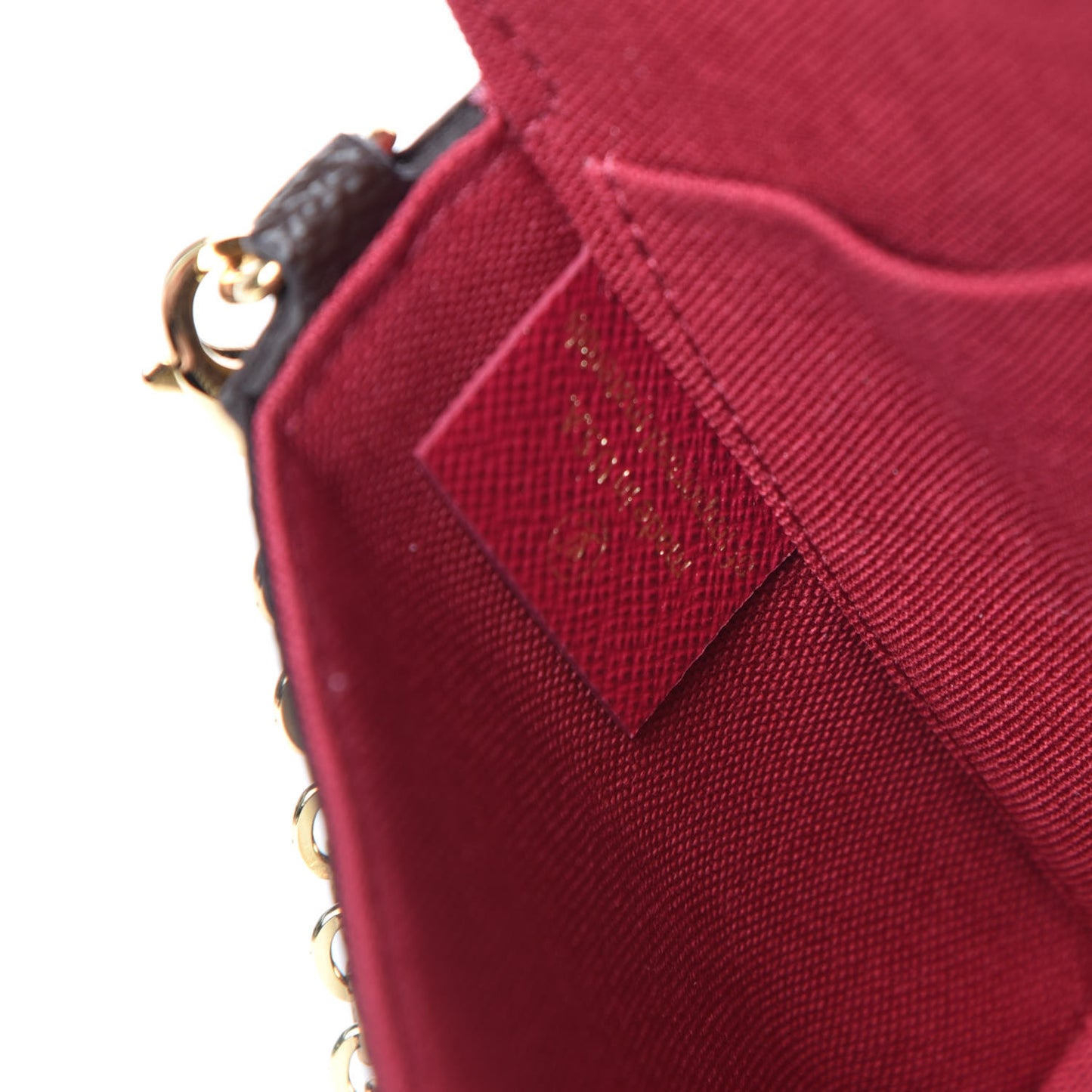 Monogram Pochette Felicie Chain Wallet Fuchsia