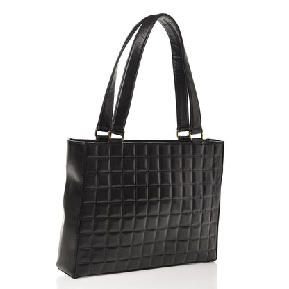 Chanel Lambskin Quilted Chocolate Bar Tote Black 3 of 12