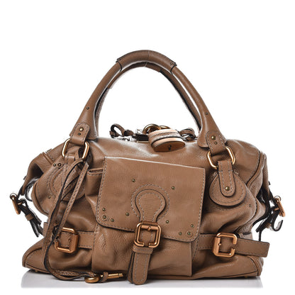 Chloe Calfskin Paddington Front Pocket Tote Taupe 1 of 8