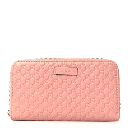 Gucci Microguccissima Zip Around Wallet Soft Pink 1 of 7