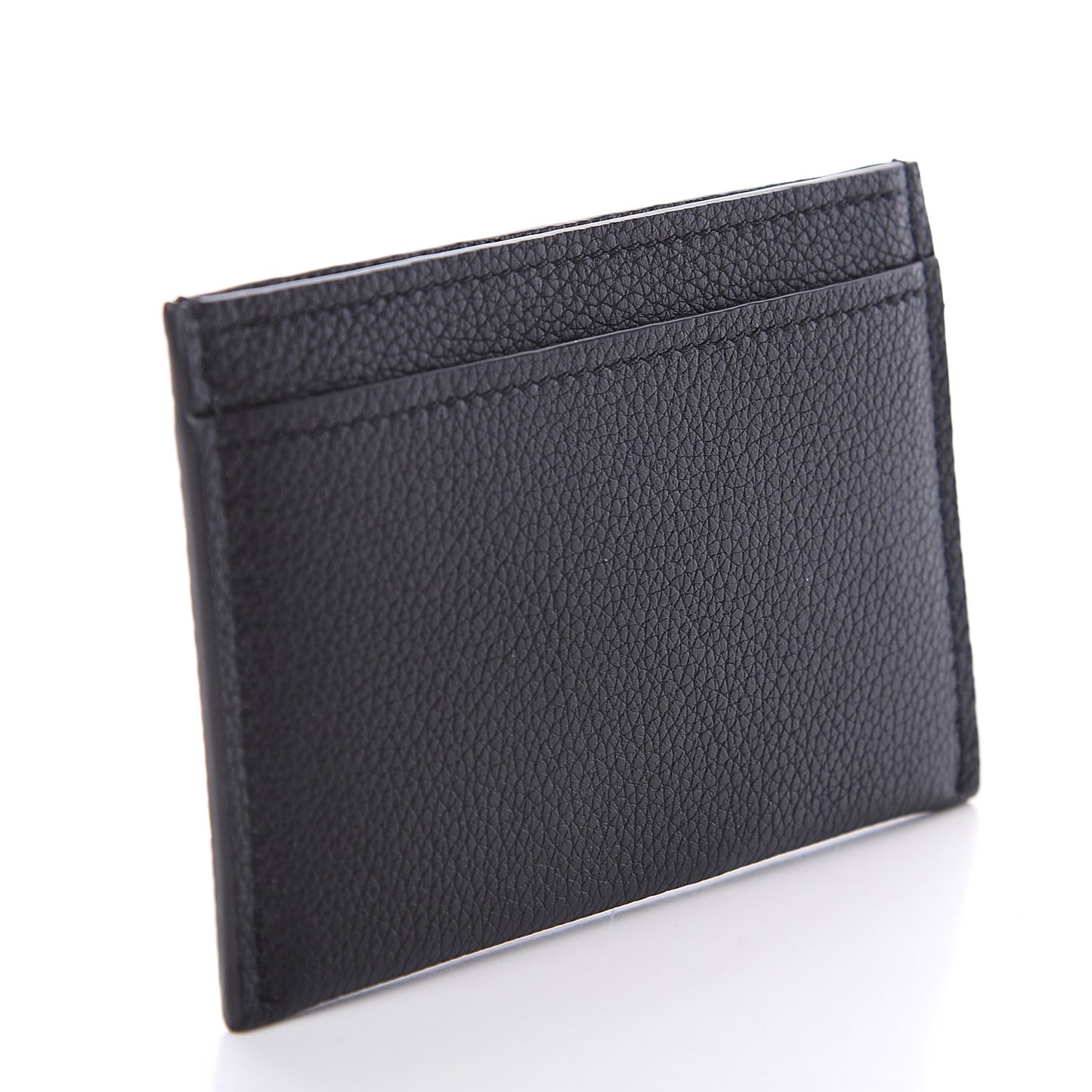 Calfskin Lockme Card Holder Black