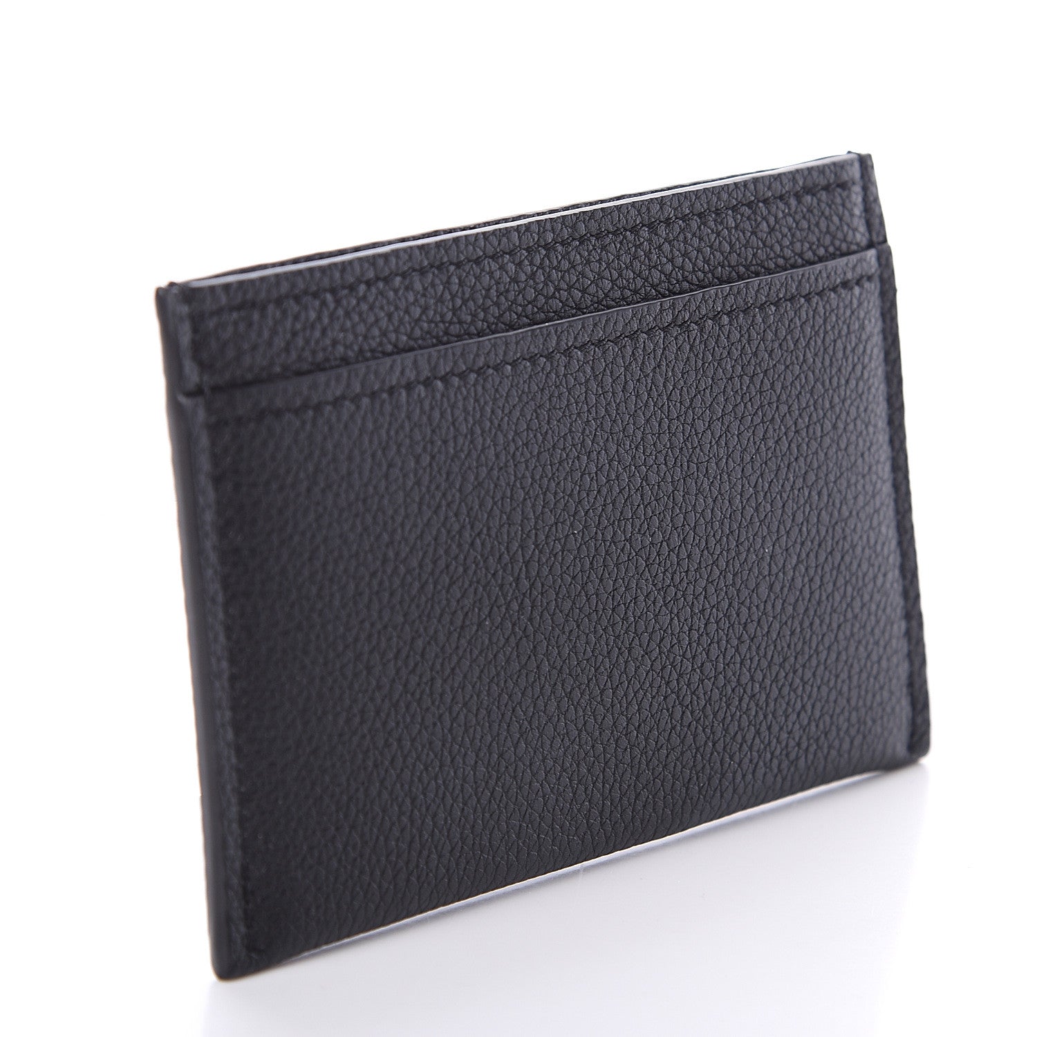 Louis Vuitton Calfskin Lockme Card Holder Black 2 of 5