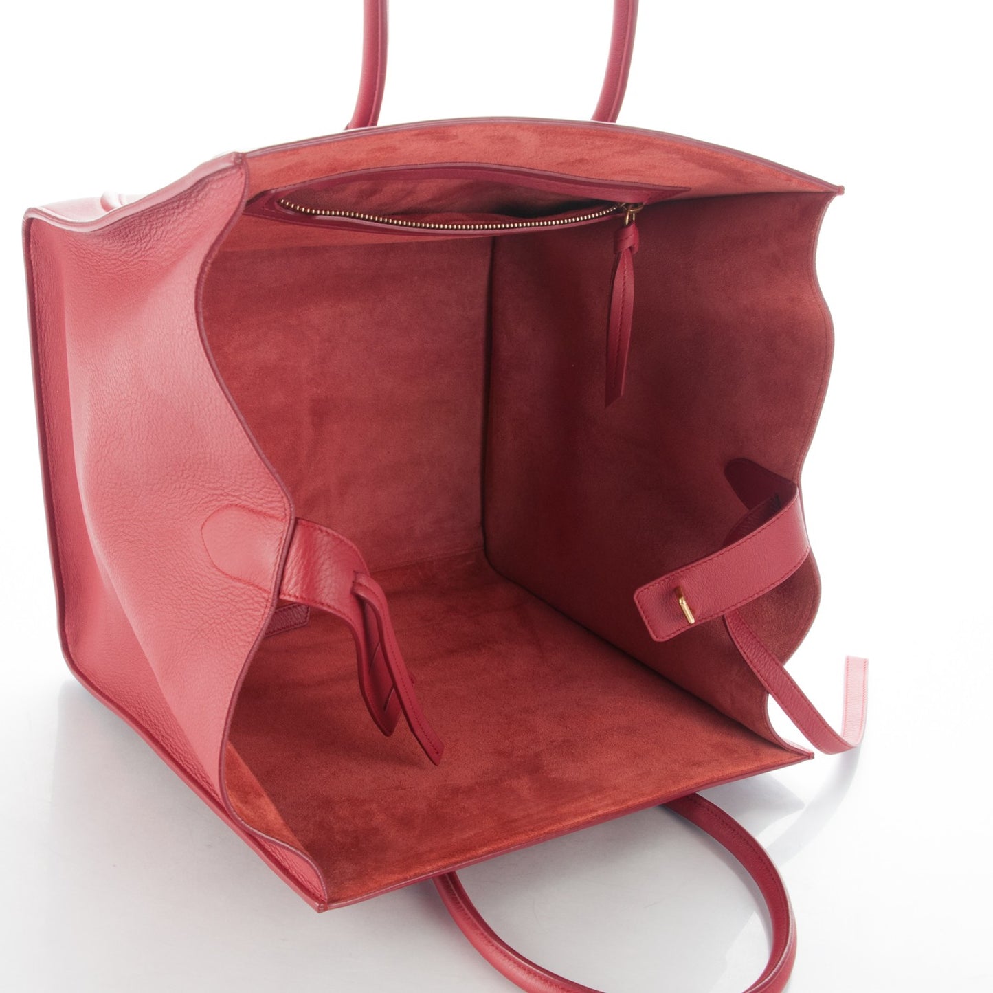 Supple Calfskin Medium Phantom Luggage Red