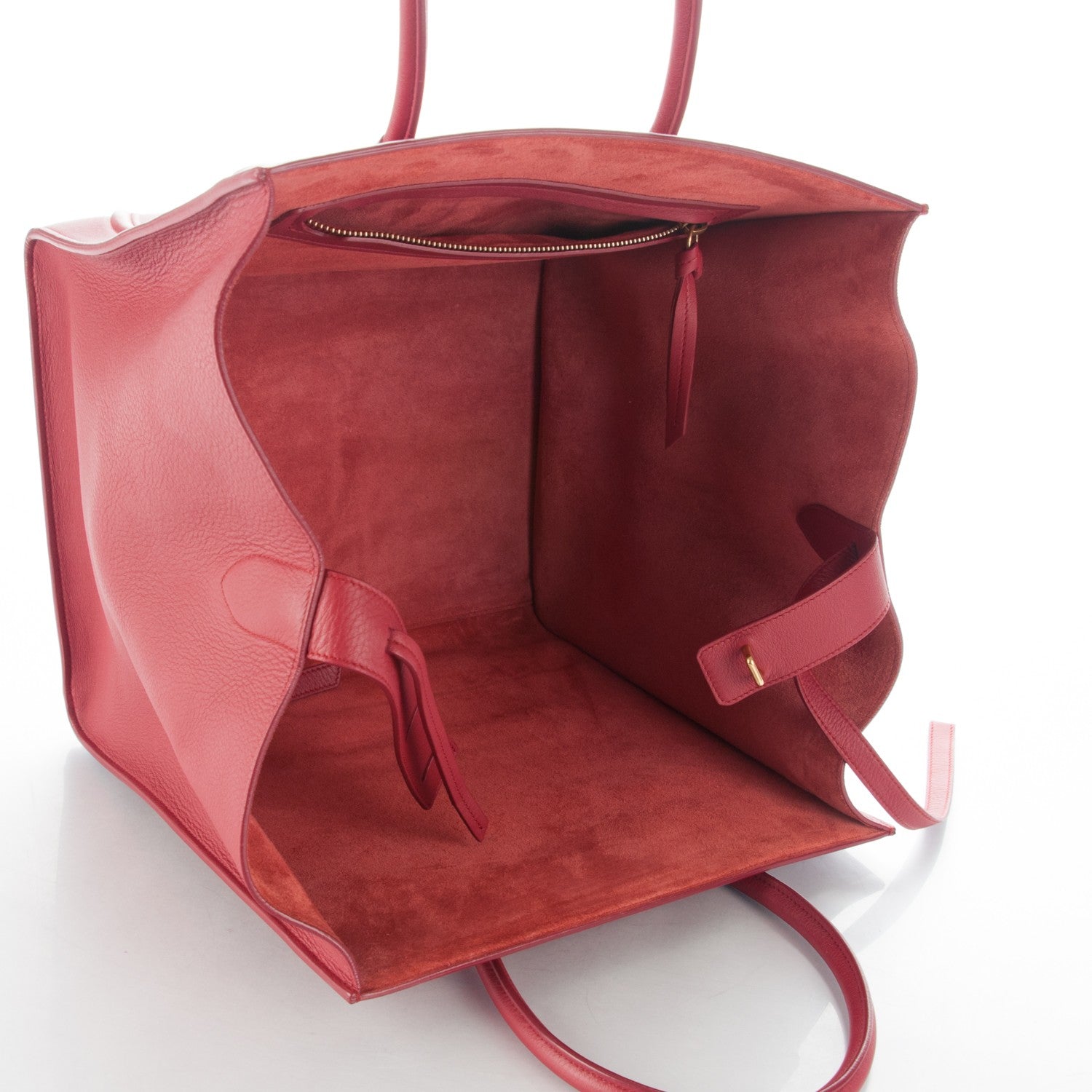 Celine Supple Calfskin Medium Phantom Luggage Red 8 of 13