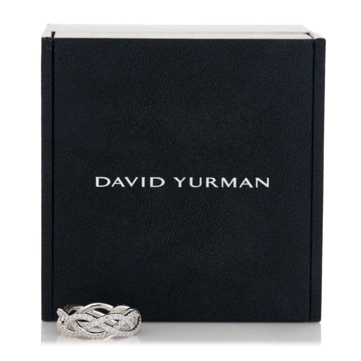 David Yurman Platinum Diamond Wisteria Band Ring 58 8.25 4 of 5