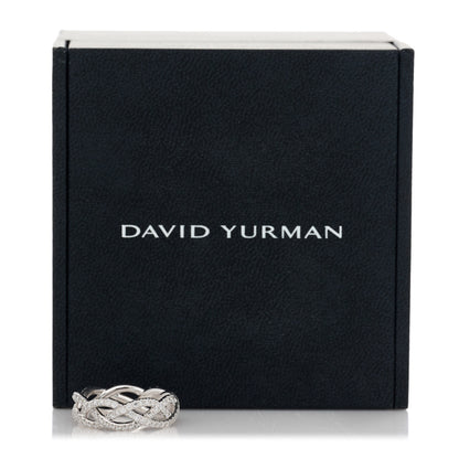 David Yurman Platinum Diamond Wisteria Band Ring 58 8.25 4 of 5