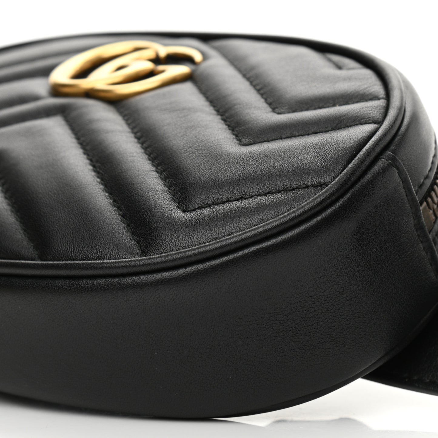 Calfskin Matelasse GG Marmont Belt Bag 85 34 Black