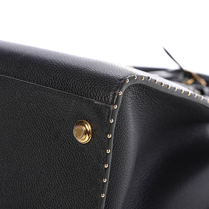 Louis Vuitton Calfskin Studded City Steamer MM Black 11 of 18