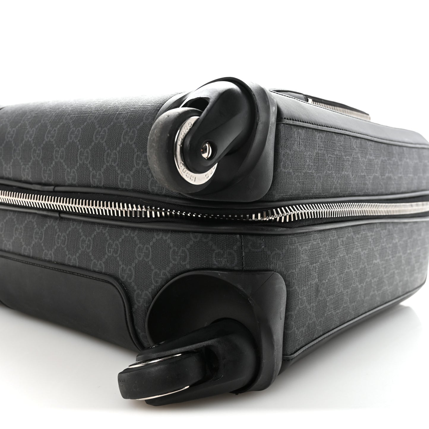 GG Supreme Monogram Gran Turismo Suitcase Black Grey
