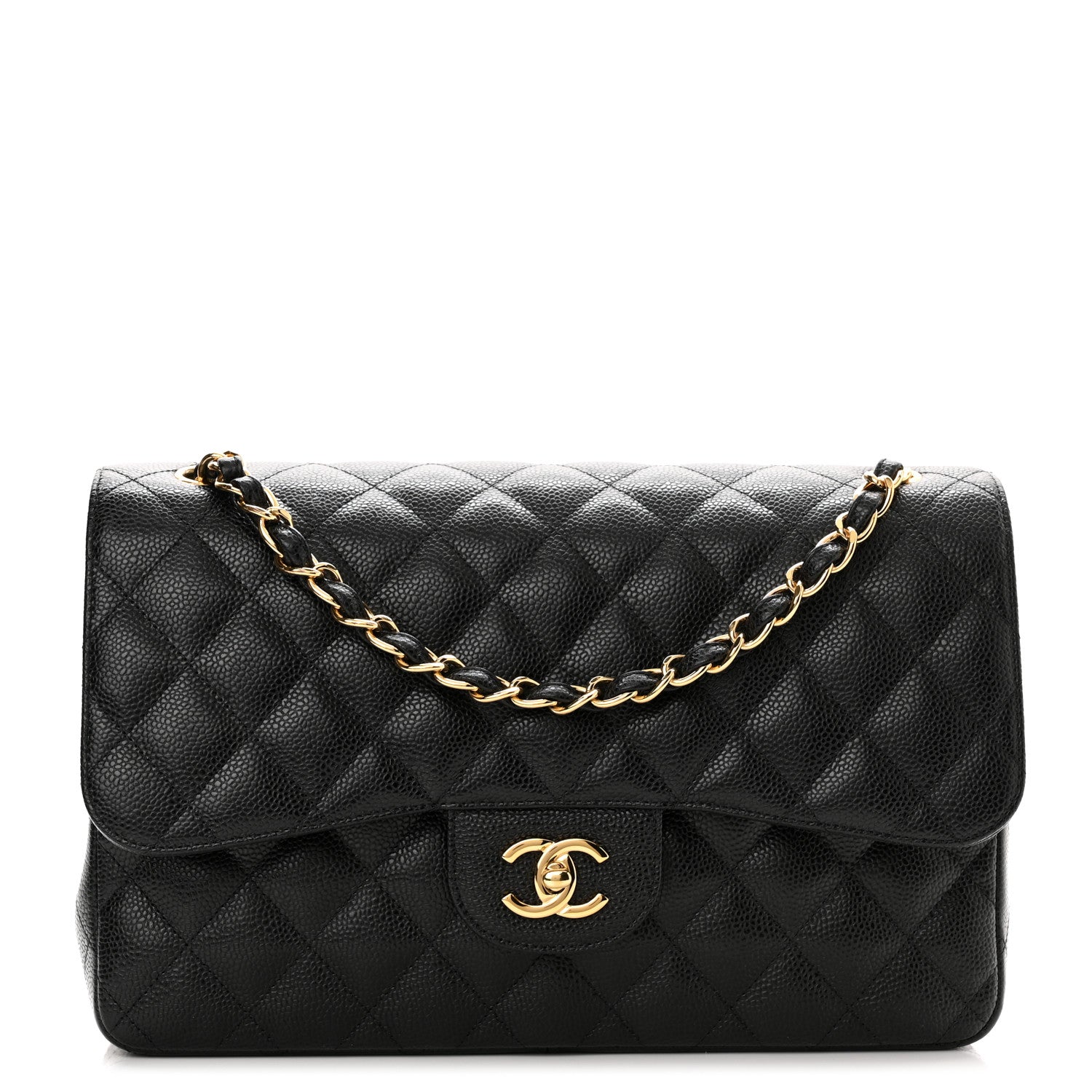 Chanel Caviar Quilted Jumbo Double Flap Black 1 of 11