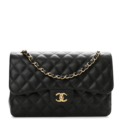 Chanel Caviar Quilted Jumbo Double Flap Black 1 of 11