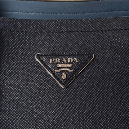 Prada Saffiano Cuir Medium Double Handle Tote Baltico Astrale 12 of 14