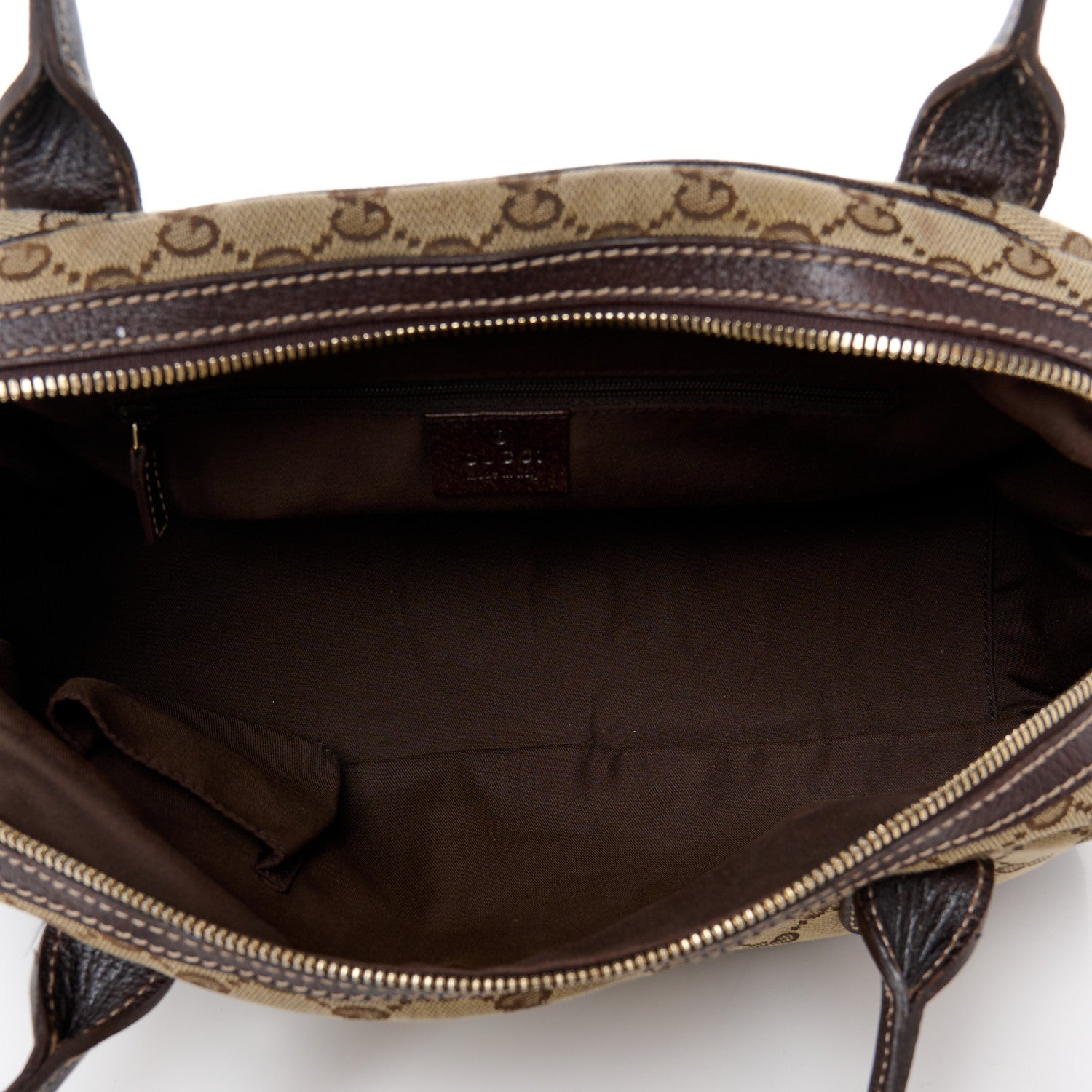 Gucci Monogram Small Princy Satchel Dark Brown 5 of 10