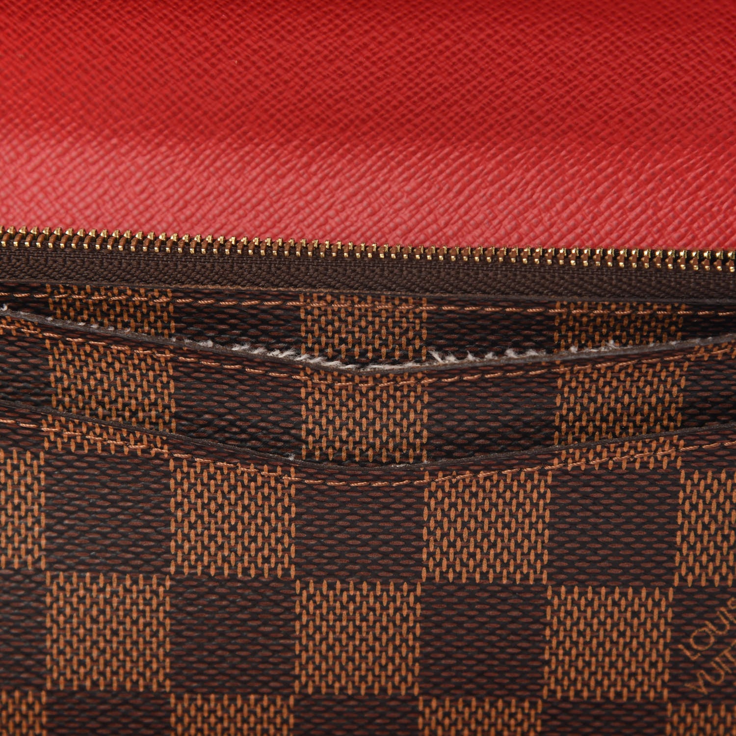 Louis Vuitton Damier Ebene Josephine Wallet Red 9 of 9