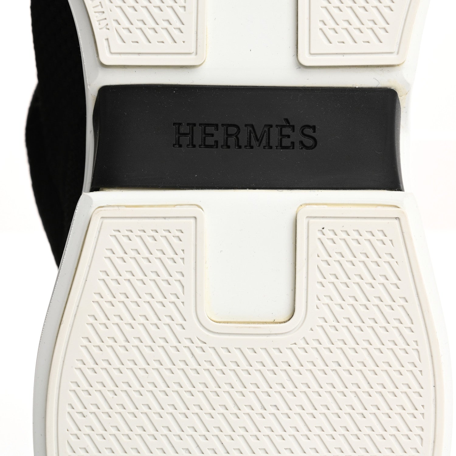 Hermes Technical Knit Suede Heros Sneakers 39 Black 8 of 14