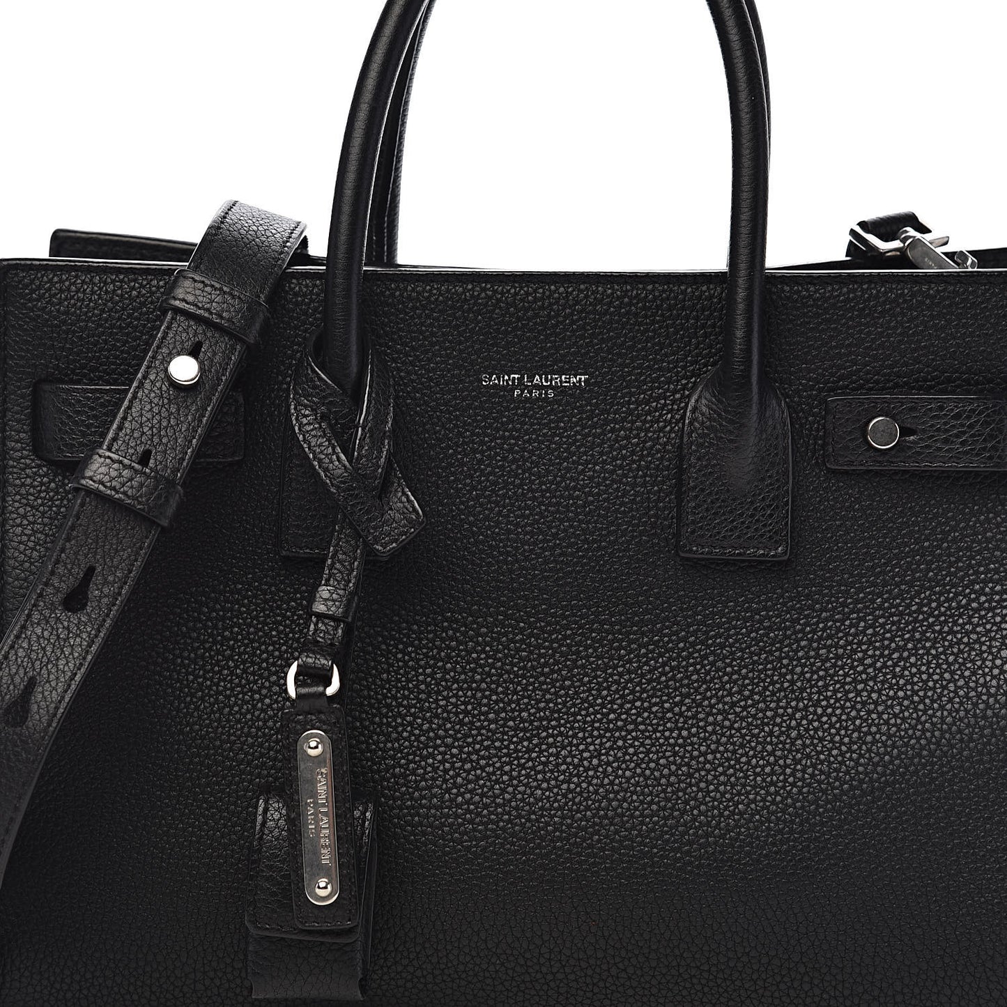 Grained Calfskin Baby Sac De Jour Souple Black