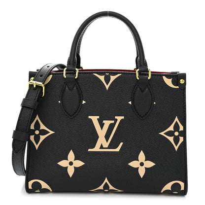 Louis Vuitton Empreinte Monogram Giant Onthego PM Black Beige 1 of 10