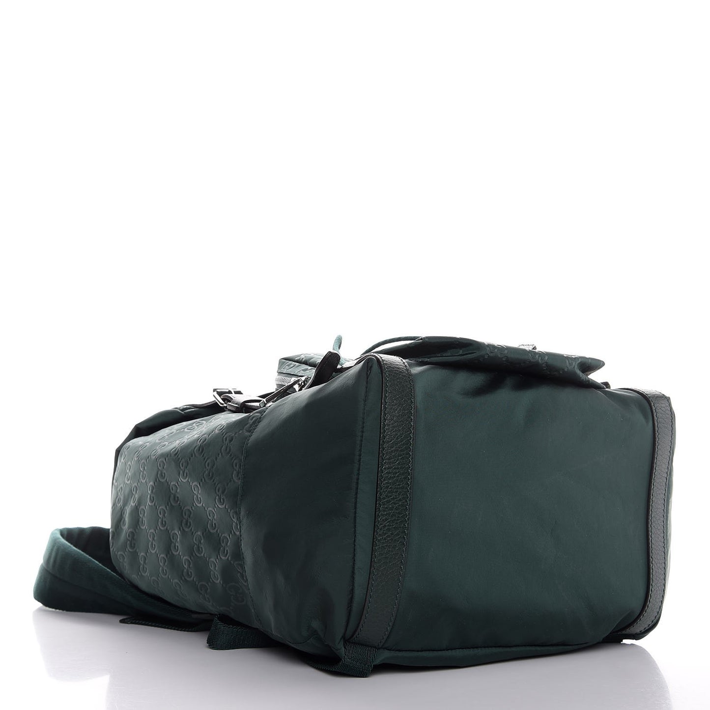 Nylon Monogram Medium Light Double Buckle Backpack Green