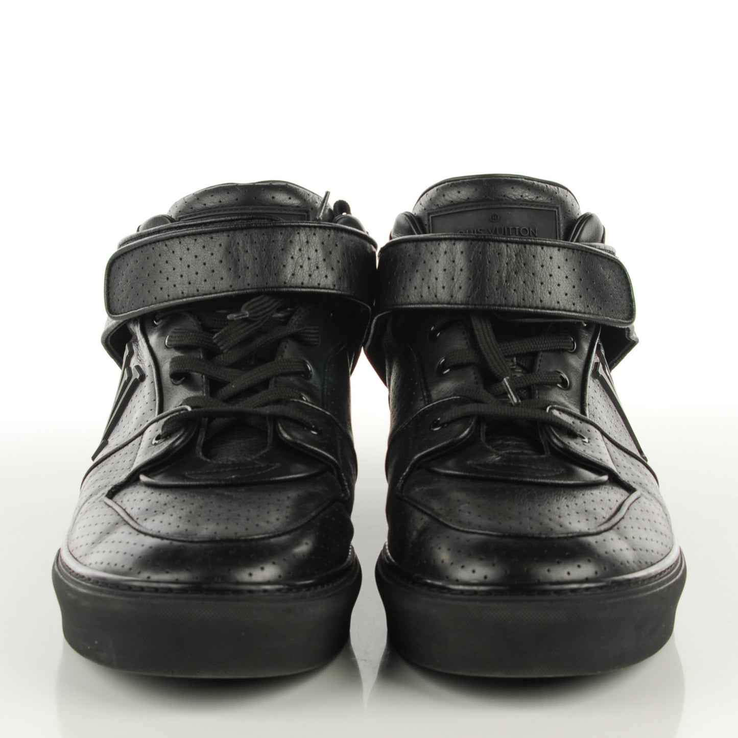 Perforated Leather Acapulco Mens Sneakers 14 Black