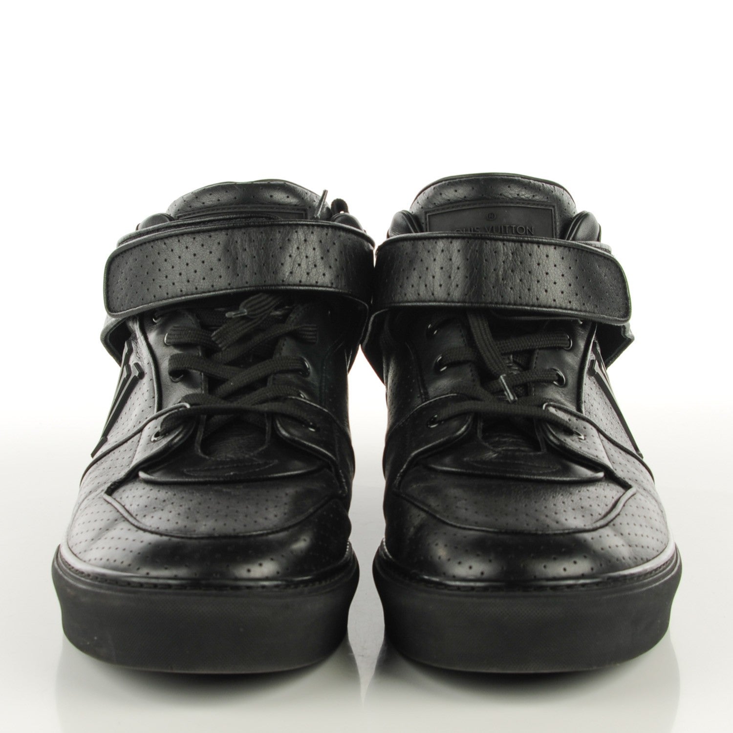 Louis Vuitton Perforated Leather Acapulco Mens Sneakers 14 Black 2 of 8