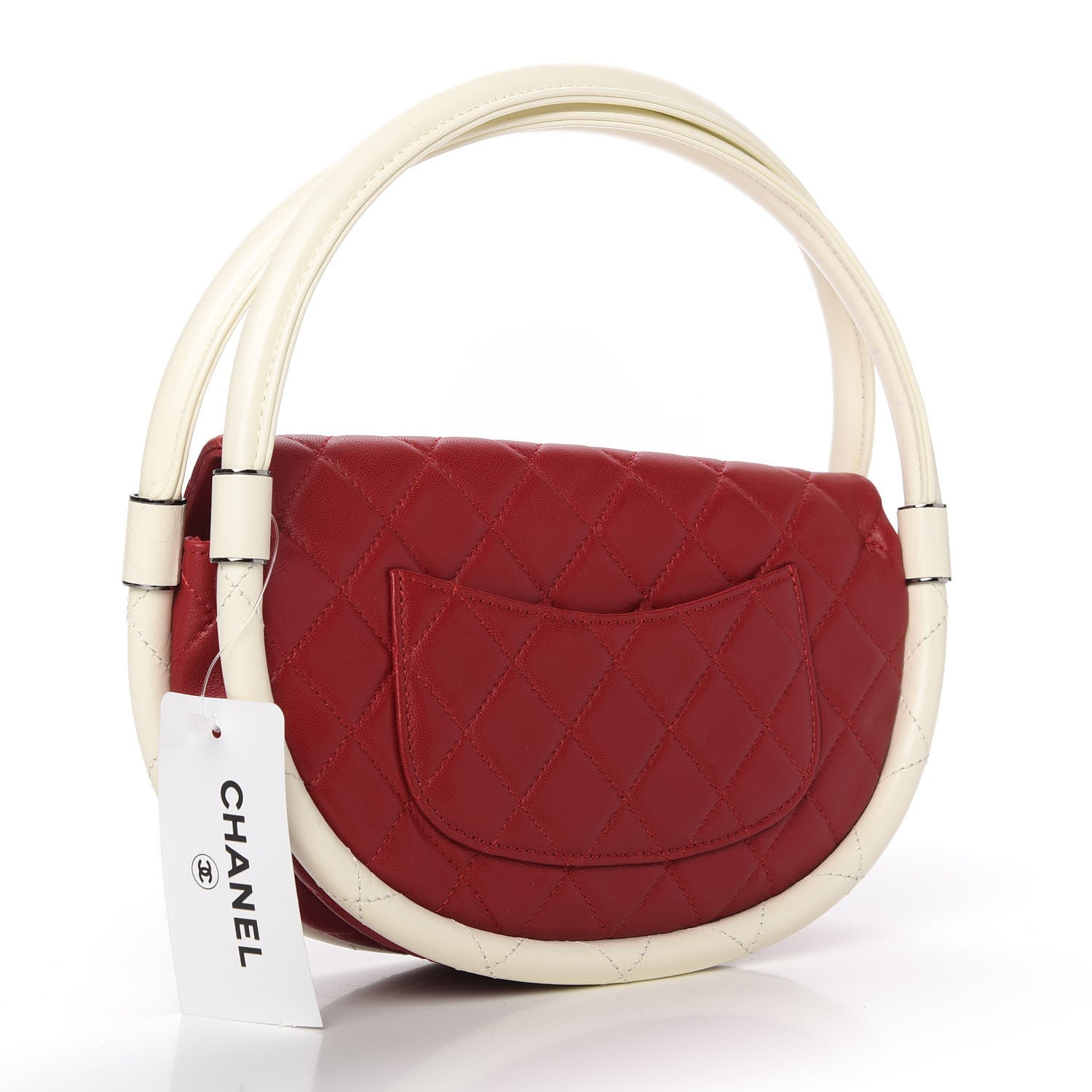 Chanel Lambskin Quilted Small Hula Hoop Flap Red 3 of 10