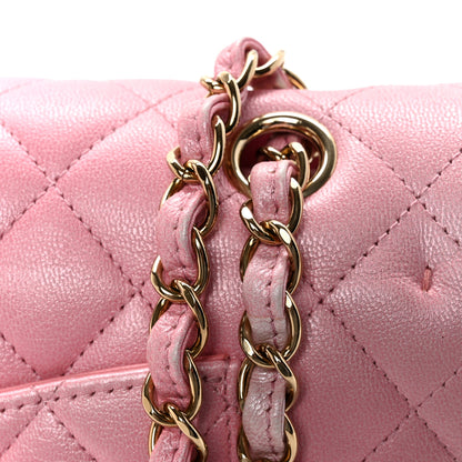 Chanel Cloudy Pearly Goatskin Quilted Medium Double Flap Pink 11 of 17