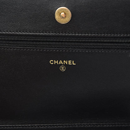 Chanel Caviar Quilted Boy Wallet On Chain WOC Black 5 of 12