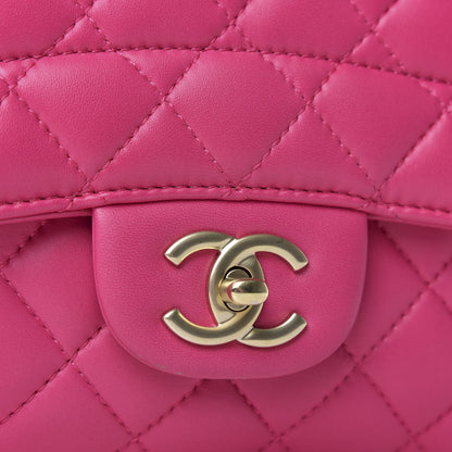 Chanel Lambskin Quilted Jumbo Mademoiselle Chic Flap Fuchsia 8 of 10