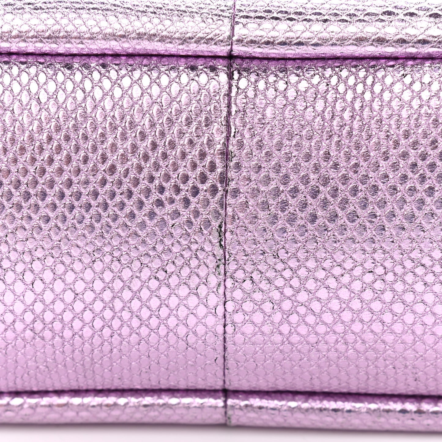Lizard Calfskin Embossed Large Natalia Chain Bag Pink