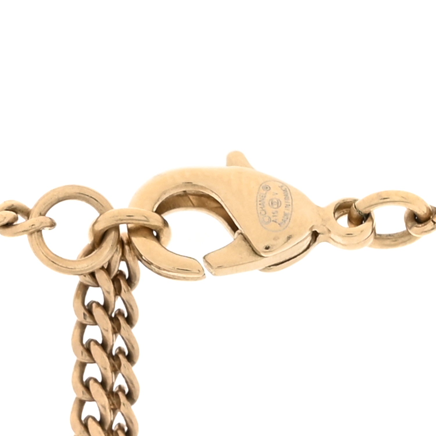 Chanel Crystal Enamel CC Reversible Pendant Necklace Gold 4 of 4