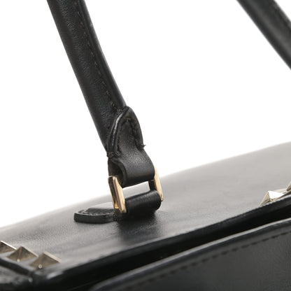 Valentino Garavani Vitello Small Rockstud Double Handle Tote Black 15 of 16