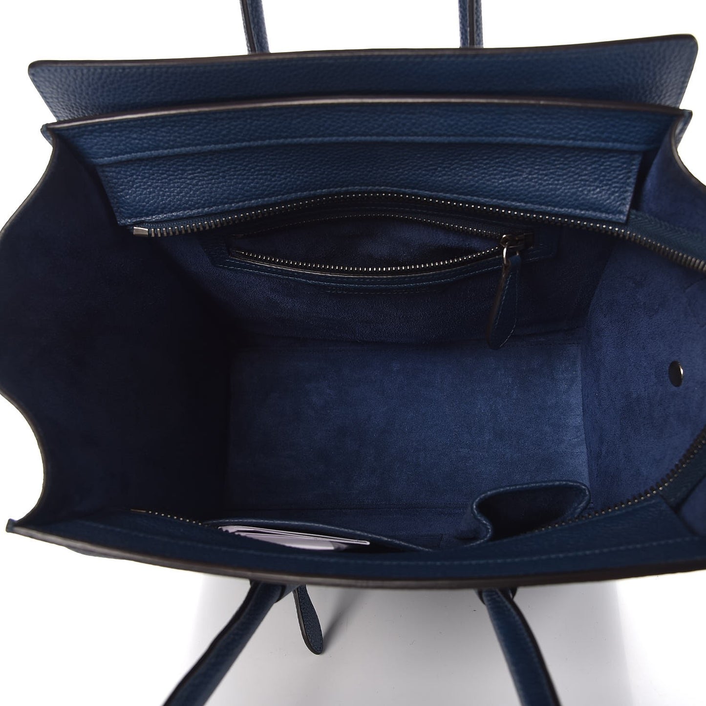 Baby Drummed Calfskin Micro Luggage Petrol