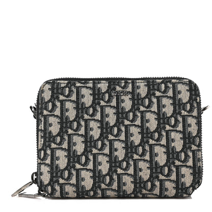 Christian Dior Oblique Pouch Navy Blue 1 of 7