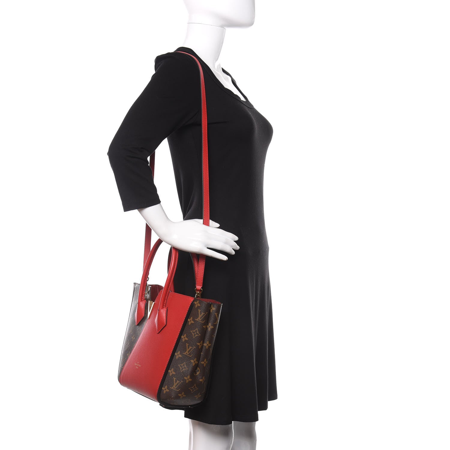 Louis Vuitton Calfskin Monogram Kimono Tote PM Cherry 2 of 11