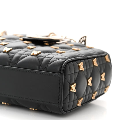 Christian Dior Lambskin Butterfly Cannage Lady D-Joy Black 9 of 10