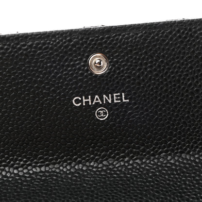 Chanel Caviar Quilted Large Gusset Flap Wallet Black 6 of 10