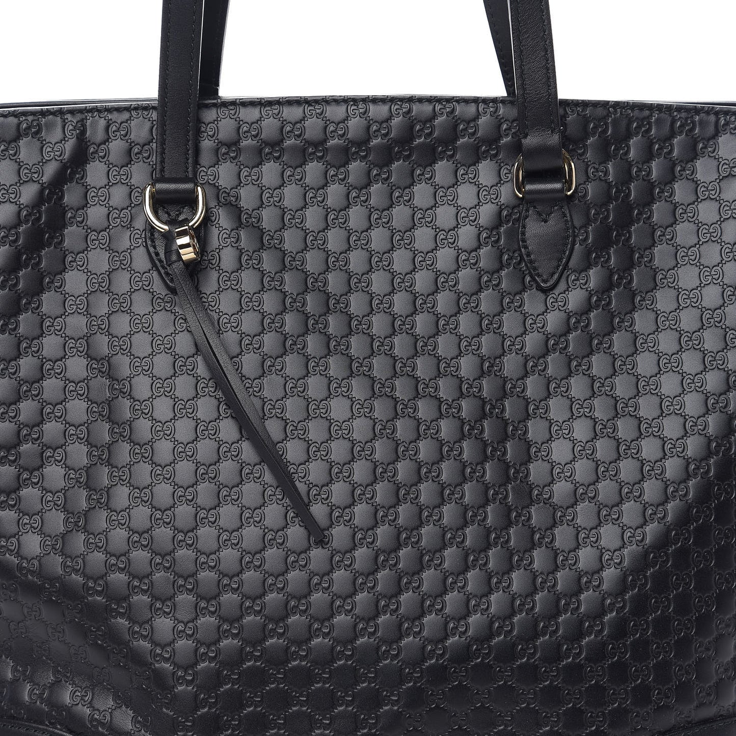 Microguccissima Bree Zippered Tote Black