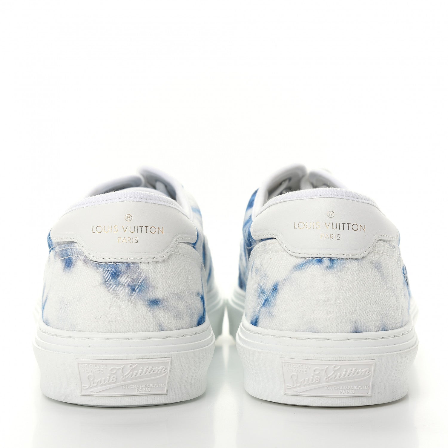 Louis Vuitton Denim Monogram Trocadero Tie Dye Sneakers 8 Marine 7 of 9