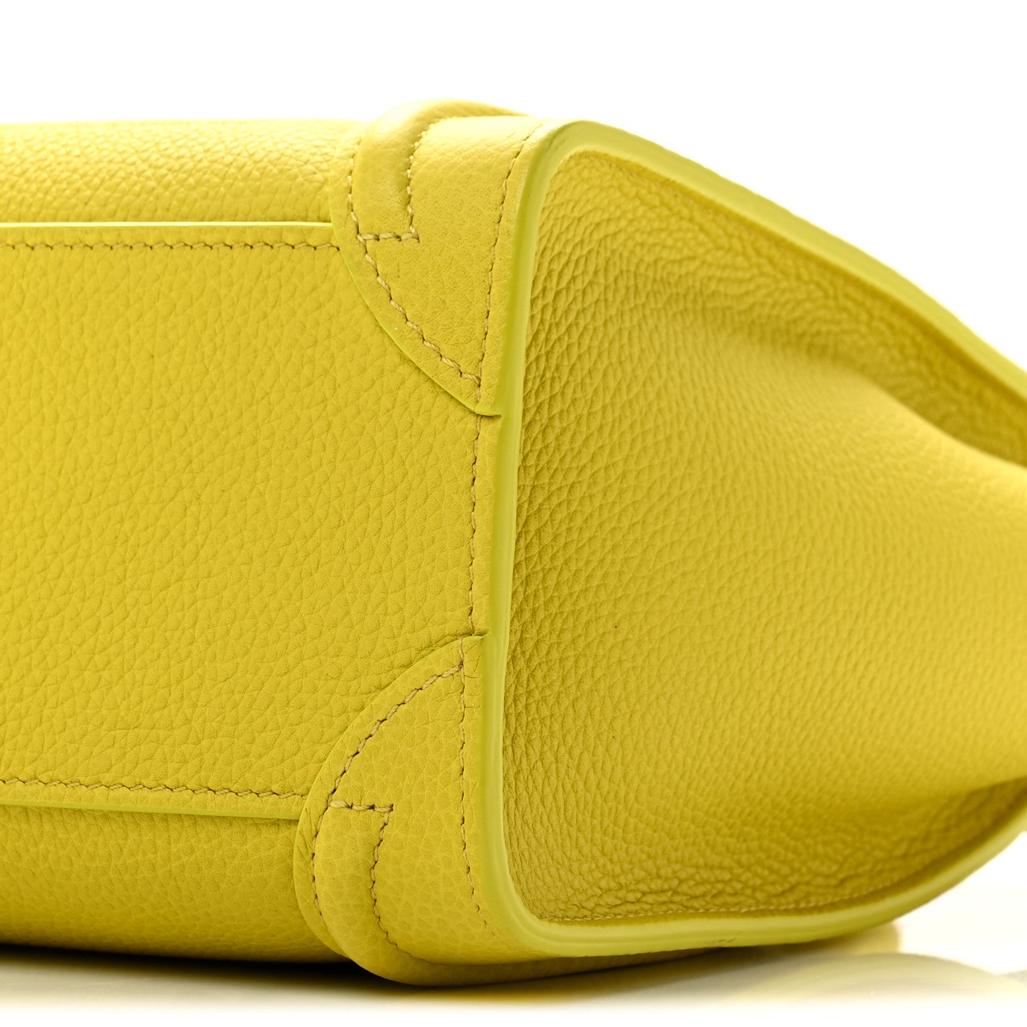 Celine Drummed Calfskin Nano Luggage Mimosa 9 of 10